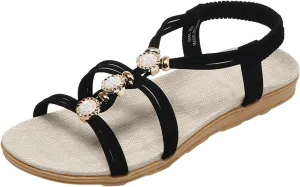 Yoga Mat Comfortable Flat Sandal for Women Elastic Slip on Comfort Casual Shoes Slingback Flats for Women