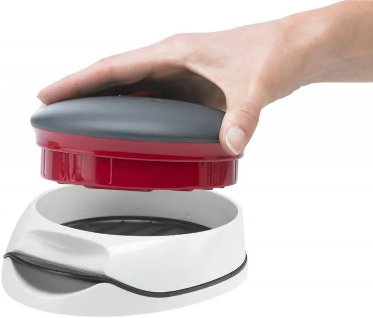 Zyliss E960002 Burger Press, Plastic, Circular Press for Meat Burgers/Veggie Burgers/Vegan Burgers/BBQ Burgers/Sausage Meat, Dishwasher Safe